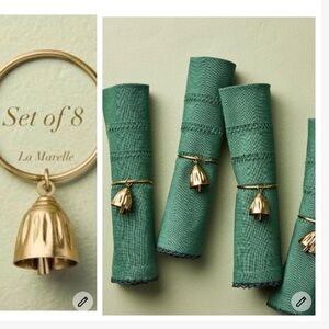 Set of 8 Bow and Bell Metal Napkin Ring Set - Hearth & Hand™ with Magnolia